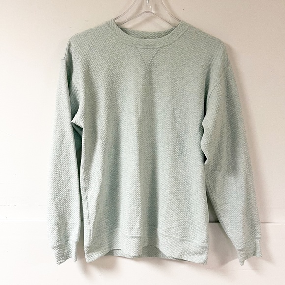 LULULEMON All Yours Crew Sweatshirt 6 Heathered Island Mist Textured WOMENS - Picture 1 of 7